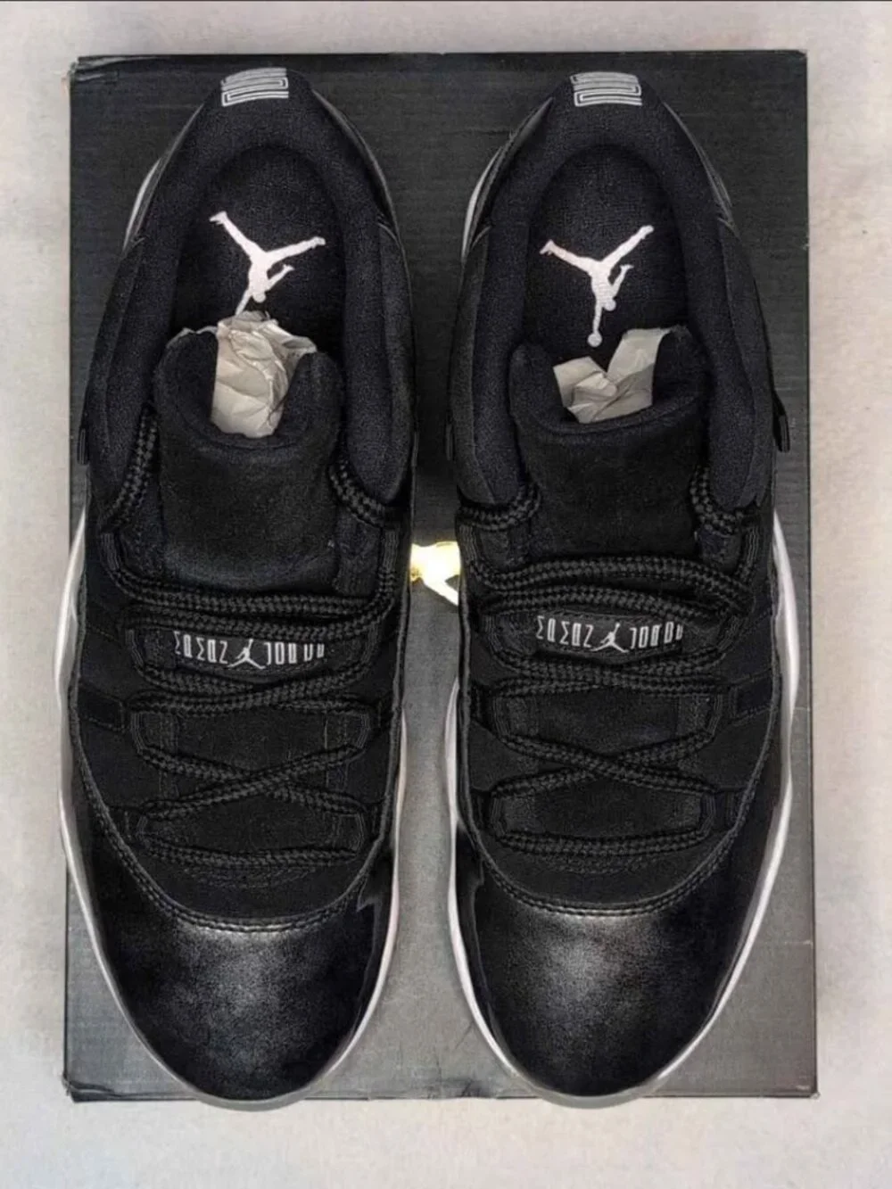 New! Air Jordan Retro 11 Low Barons Black Metallic Silver (2017) Men's Size 10.5